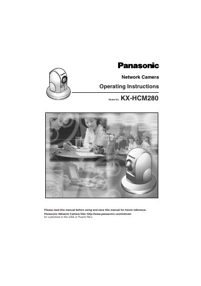 Panasonic KX-HCM280 Network Camera Operating Instructions