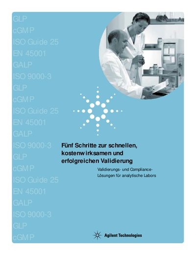 Agilent Technologies 1100 Series HPLC System Validation Guide - cover page