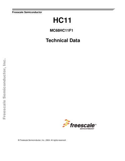 Freescale MC68HC11F1 Microcontroller User Manual