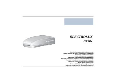 Dometic B1901 Air Conditioner Operation, Maintenance and Installation Manual - cover page