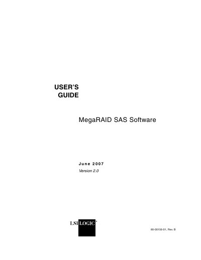 LSI MegaRAID SAS Software User Guide