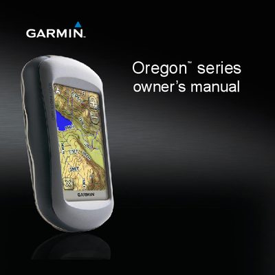 Garmin Oregon Series Owner's Manual - cover page
