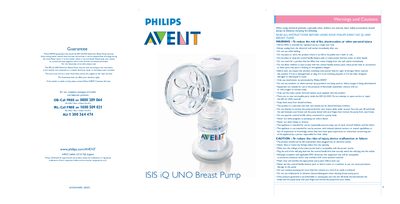 Philips ISIS iQ UNO Breast Pump User Manual - cover page