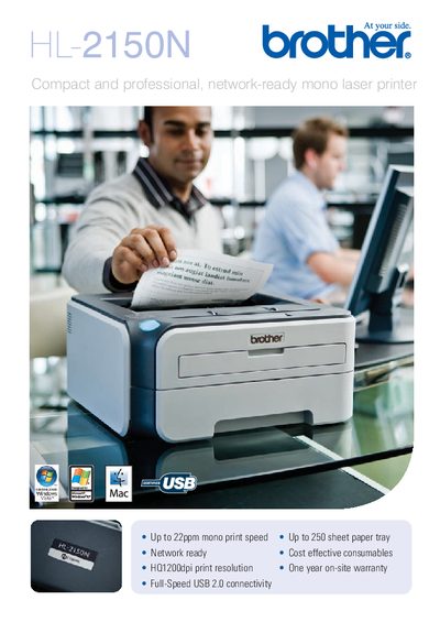 Brother HL-2150N Mono Laser Printer User Manual - cover page