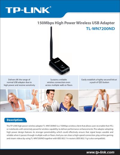TP-Link TL-WN7200ND User Manual - cover page
