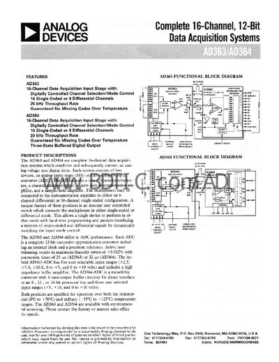 ANALOG DEVICES AD363R handbook - cover page
