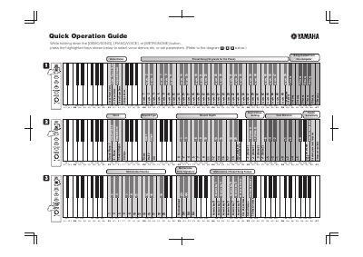 Yamaha WG23430 Electronic Piano Quick Operation Guide - cover page