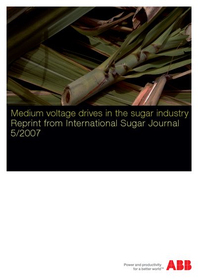 ABB ACS 1000 Medium Voltage Drive Application Note for Sugar Industry - cover page