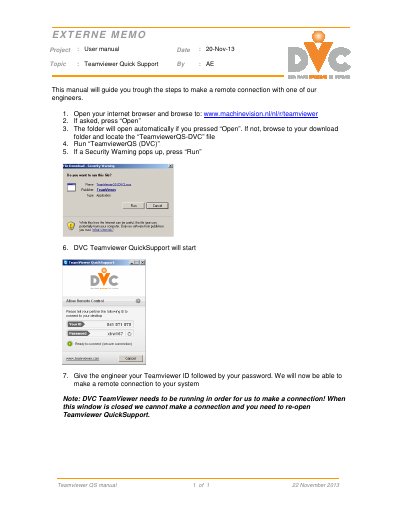TeamViewer Quick Support AE User Manual