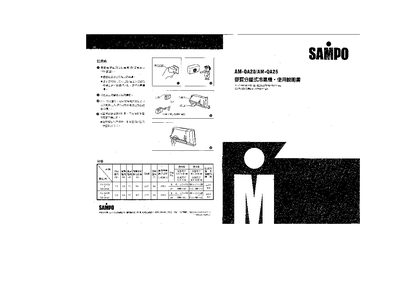 Sampo AM-QA20/QA25 Air Conditioner User Manual - cover page