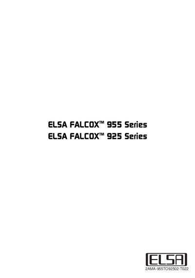 ELSA FALCOX 955 Series & 925 Series Graphics Board User Manual