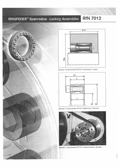 Ringfeder RfN 7012 Locking Assembly Technical Data Sheet