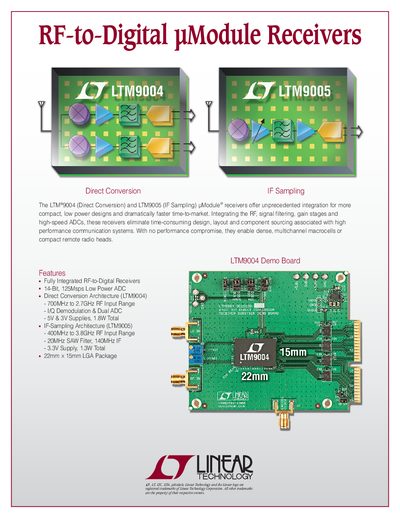 LINEAR 2PB_9004_signalchain RF-to-Digital Module Receivers - cover page