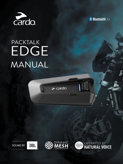 Cardo PACKTALK EDGE User Manual - cover page