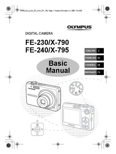 Olympus FE-230/X-790 and FE-240/X-795 User Manual - cover page