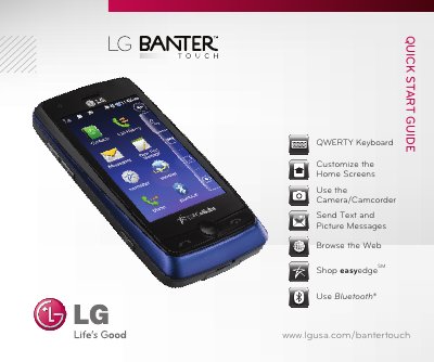 LG Banter Touch Quick Start Guide - cover page