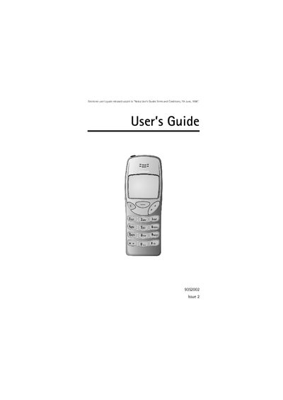 Nokia Mobile Phone User Manual - cover page