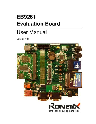 Ronetix EB9261 Evaluation Board User Manual - cover page
