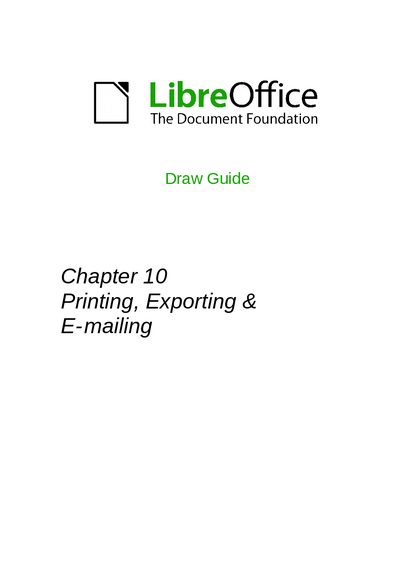 LibreOffice Draw Printing, Exporting &amp; E-mailing Guide