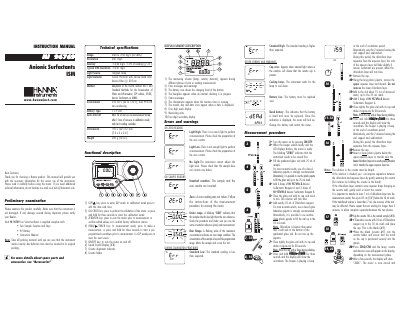 HANNA HI96769 Anionic Surfactants Ion Selective Meter Instruction Manual - cover page