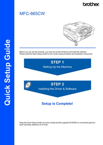 Brother MFC-665CW Quick Setup Guide