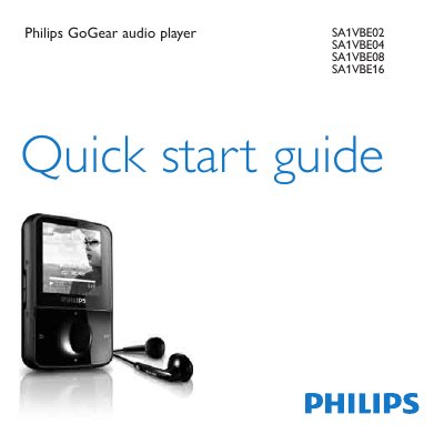 Philips SA1VBE02 SA1VBE04 SA1VBE08 SA1VBE16 Quick Start Guide