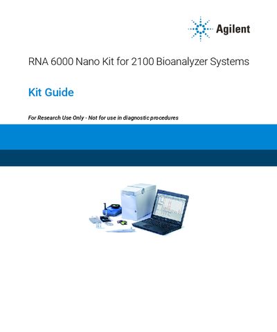 Agilent RNA 6000 Nano Kit User Guide - cover page