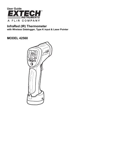 Extech Model 42560 InfraRed Thermometer User Guide - cover page
