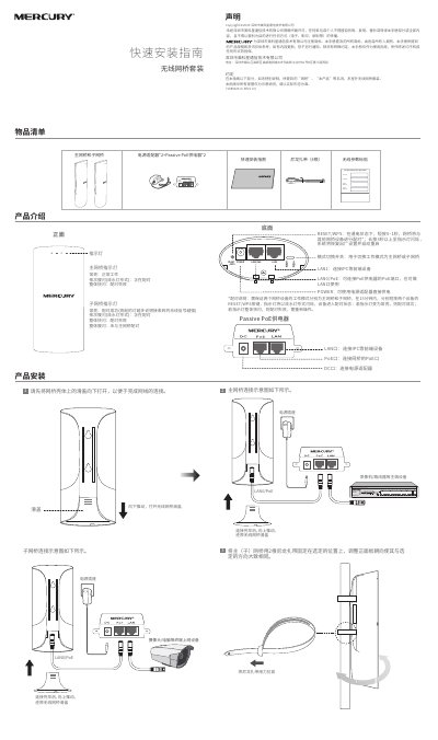 Mercury MWB201S Wireless Bridge Kit User Manual