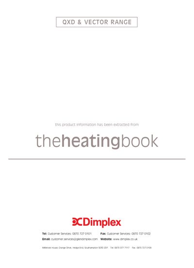 Dimplex Patio Vector VR20RP Product Leaflet - cover page