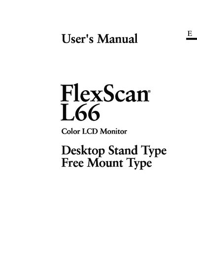 EIZO FlexScan L66 User Manual
