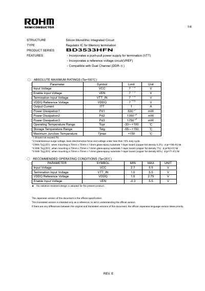 ROHM BD3533HFN handbook - cover page