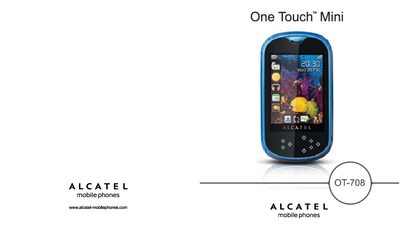Alcatel OT-708 User Manual - cover page