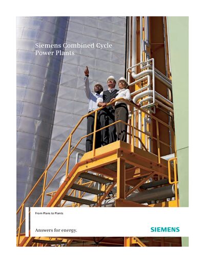 Siemens Combined Cycle Power Plants Product Overview - cover page