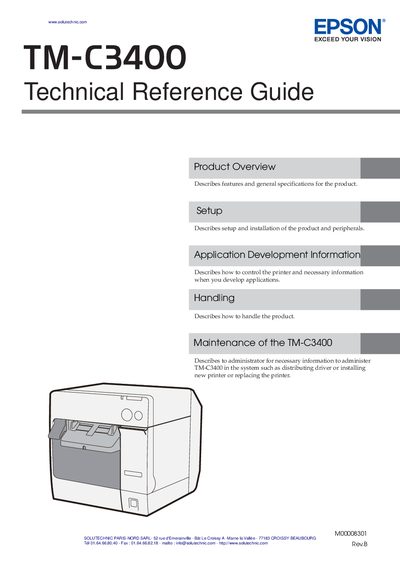 Epson TM-C3400 Technical Reference Guide