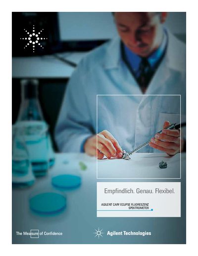 Agilent Cary Eclipse Fluorescence Spectrometer Brochure - cover page