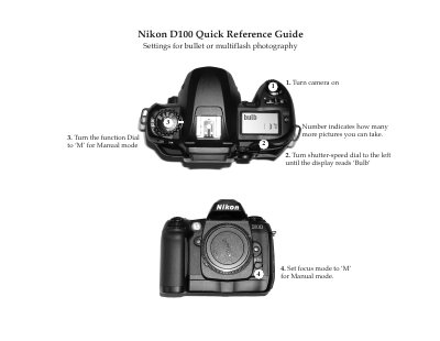 Nikon D100 Quick Reference Guide