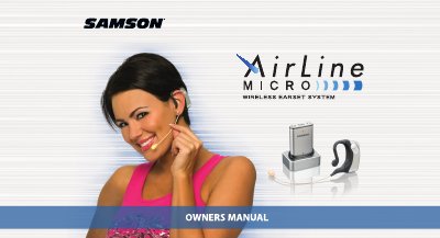 Samson AirLine Micro Earset System User Manual - cover page