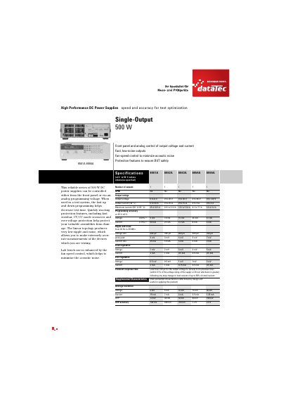 Agilent Technologies 655xA series technology data - cover page