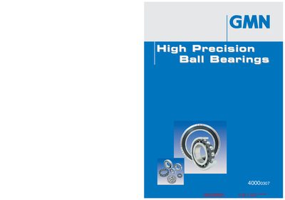 GMN 40000307 High Precision Ball Bearings Catalogue