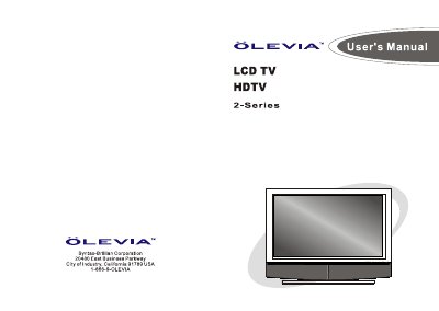 Syntax-Brillian OLEVIA 2-Series LCD HDTV User Manual