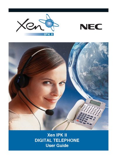 NEC IPK II Digital Telephone User Guide - cover page
