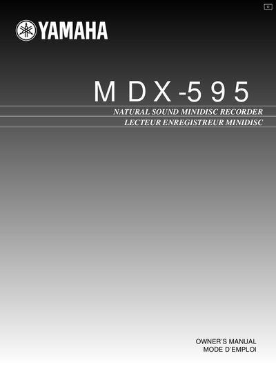 Yamaha MDX-595 Natural Sound MiniDisc Recorder Owner's Manual - cover page