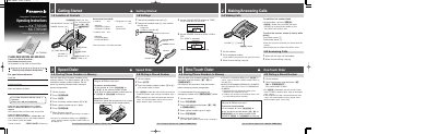 Panasonic KX-TS550B/TS550W Wall Phone Operating Instructions - cover page