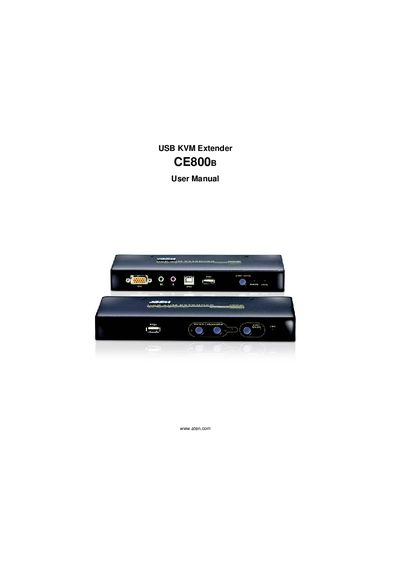 ATEN CE800B USB KVM Extender User Manual