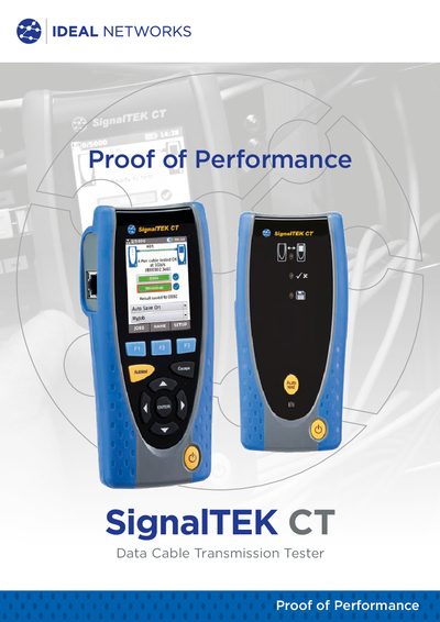 IDEAL SignalTEK CT Data Cable Transmission Tester Product Leaflet - cover page