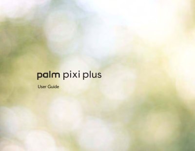 Palm Pixi Plus User Manual - cover page