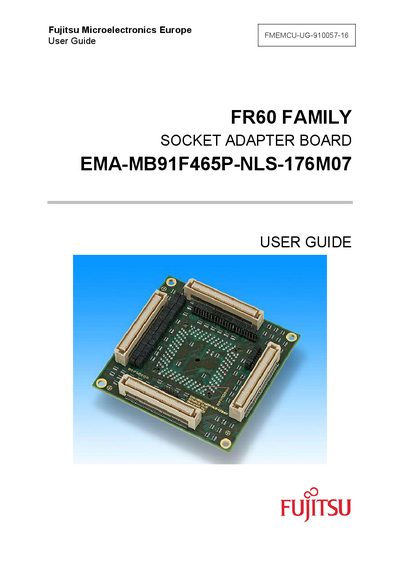 Fujitsu Microelectronics Europe FR60 FAMILY user manual - cover page
