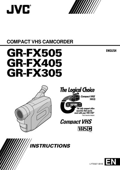 JVC GR-FX505/GR-FX405/GR-FX305 Camcorder User Manual - cover page