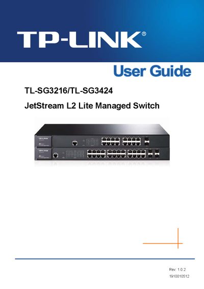 TP-Link TL-SG3216/TL-SG3424 JetStream L2 Lite Managed Switch User Guide